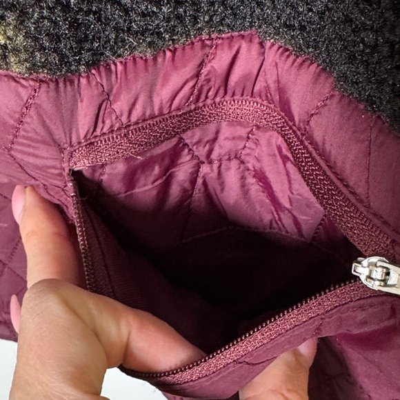 JoyLab Fleece Jacket Hooded Sherpa Zip Up Burgundy Camo Medium - Picture 9 of 11